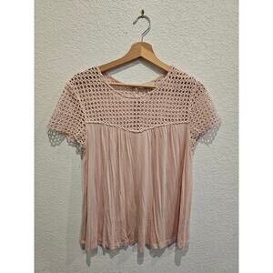 Hinge spft Pink blouse sz Medium
